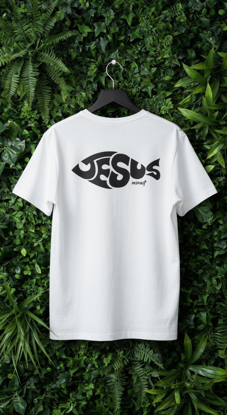 Jesus Fish Tee back