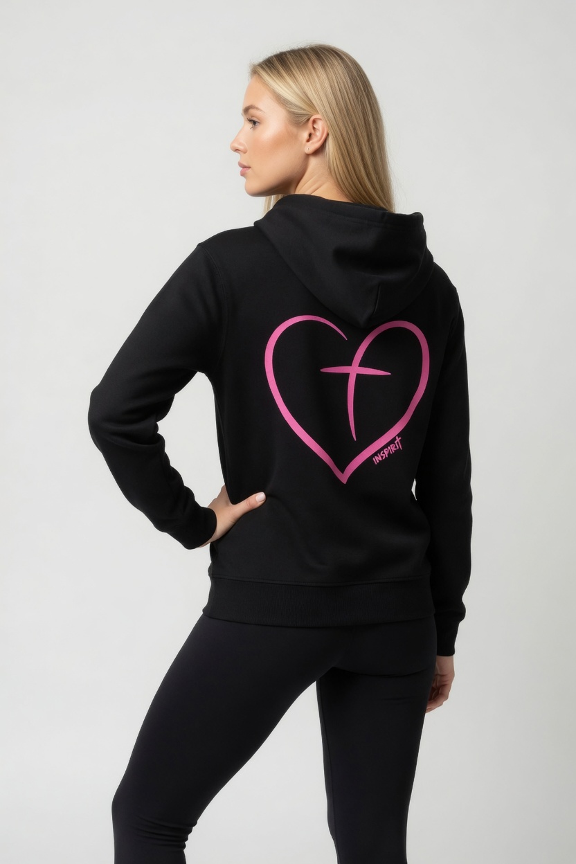 Spiritual Badass Pink Hoodie back