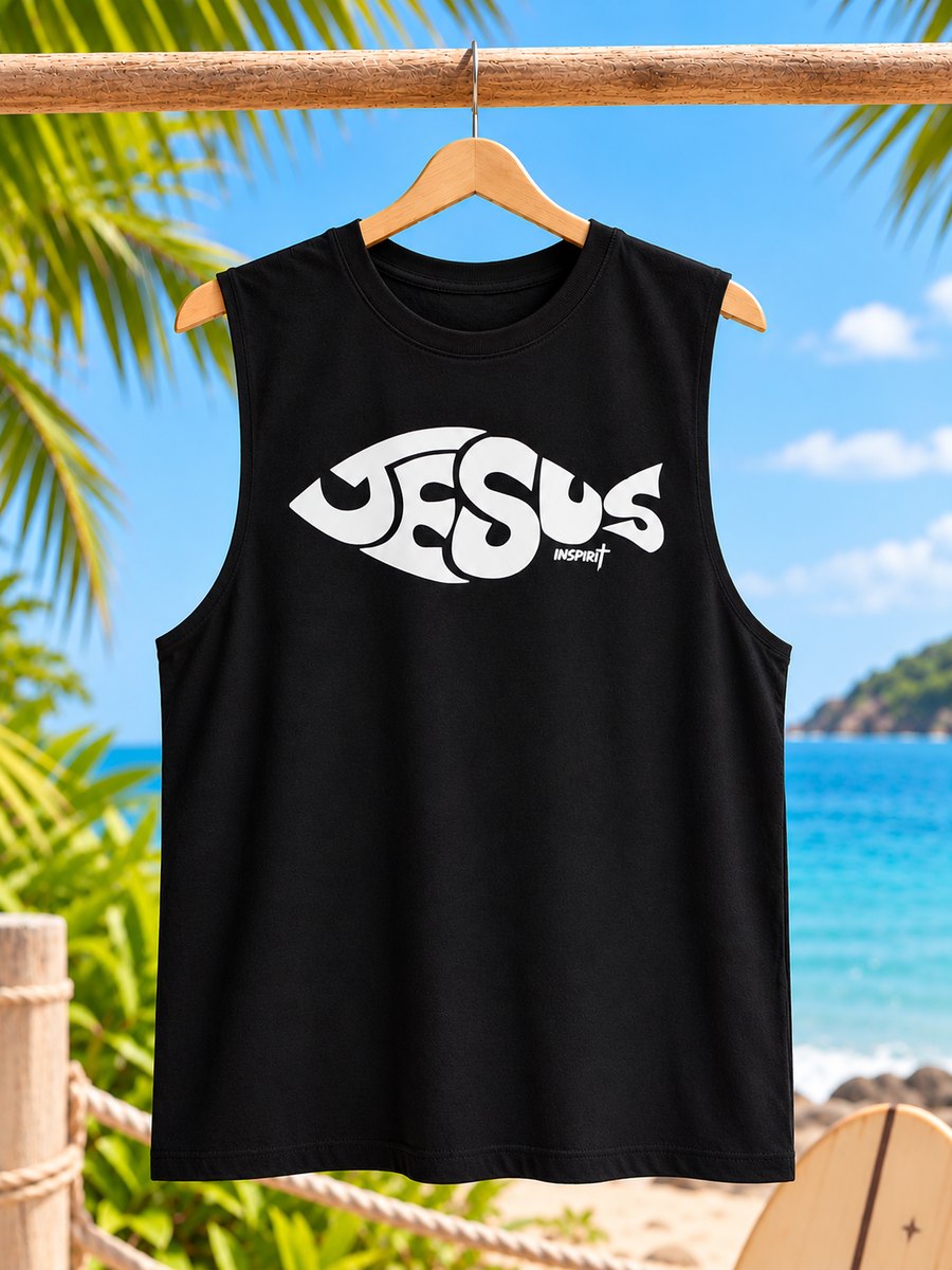 Jesus Fish Singlet back