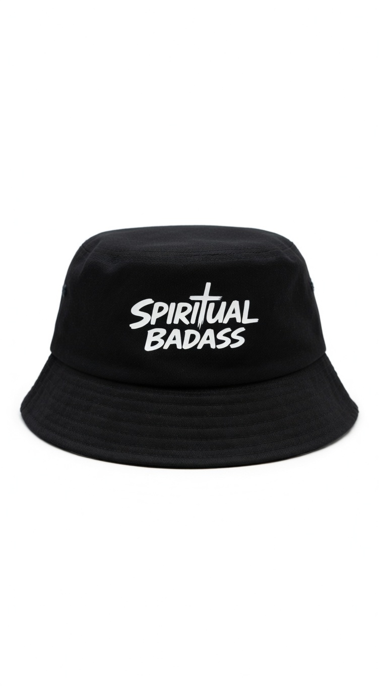 Spiritual Badass Bucket Hat detail